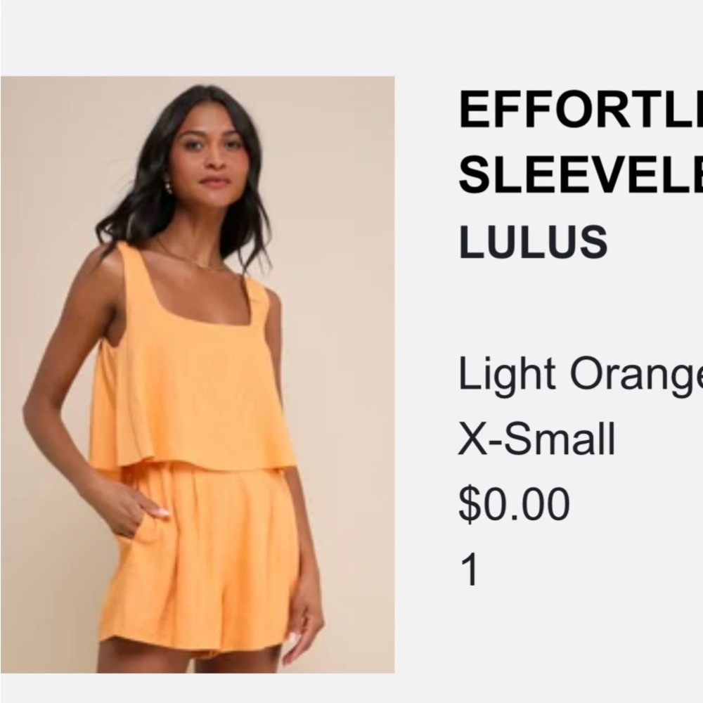 Lulus orange romper
